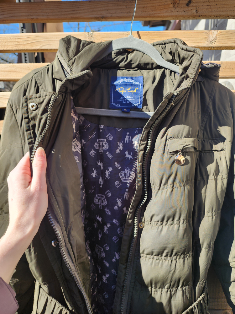 Women's Olive Green Belted Puffer Coat - photo 3