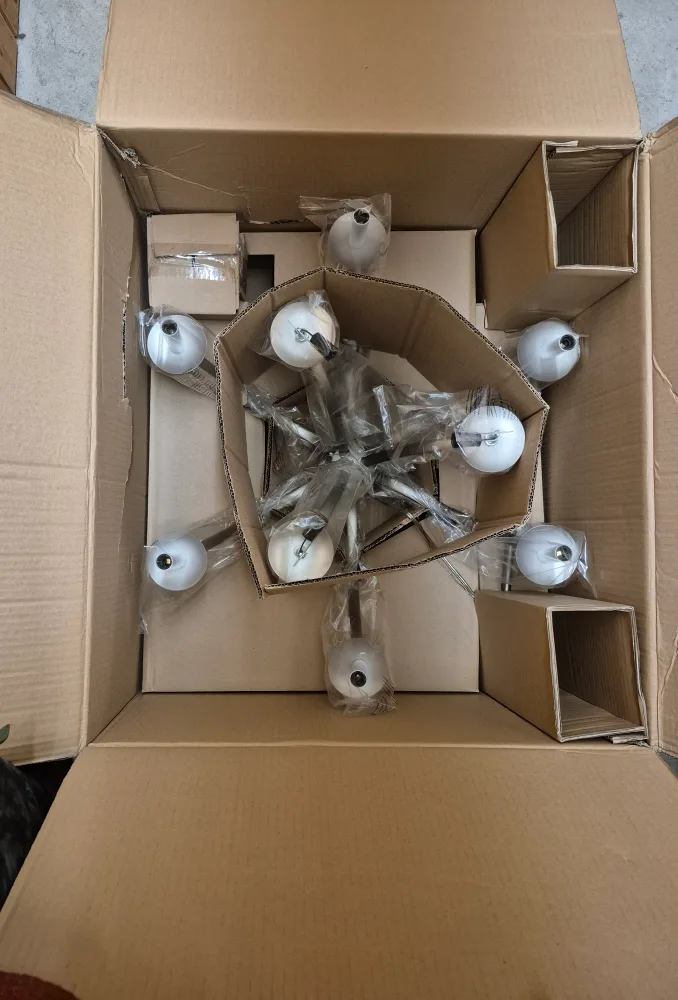 Kichler Lighting 9-Light 60W Brushed Nickel Chandelier image indicator(4)