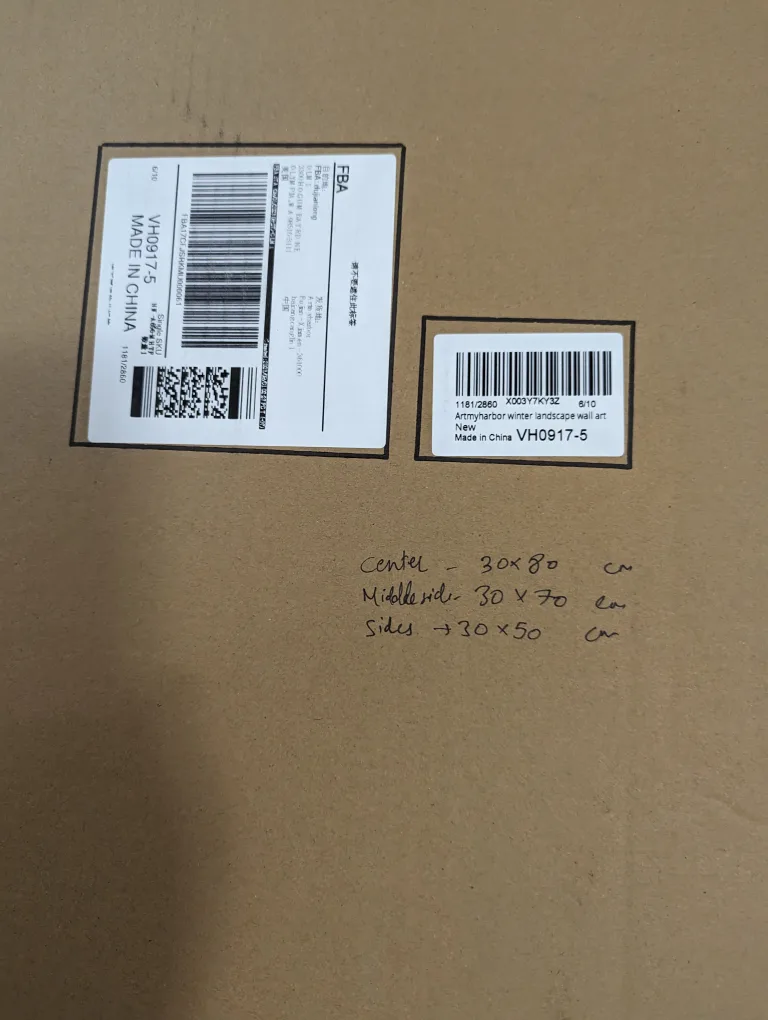 *New in Box* 5-Piece Canvas Wall art - Winter Landscape image indicator(4)