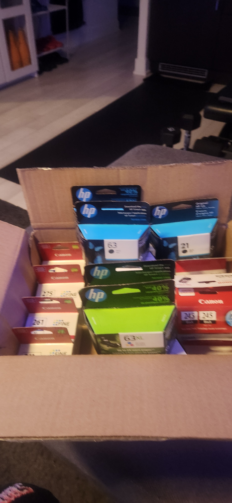 Bulk Lot of HP and Canon Ink Cartridges