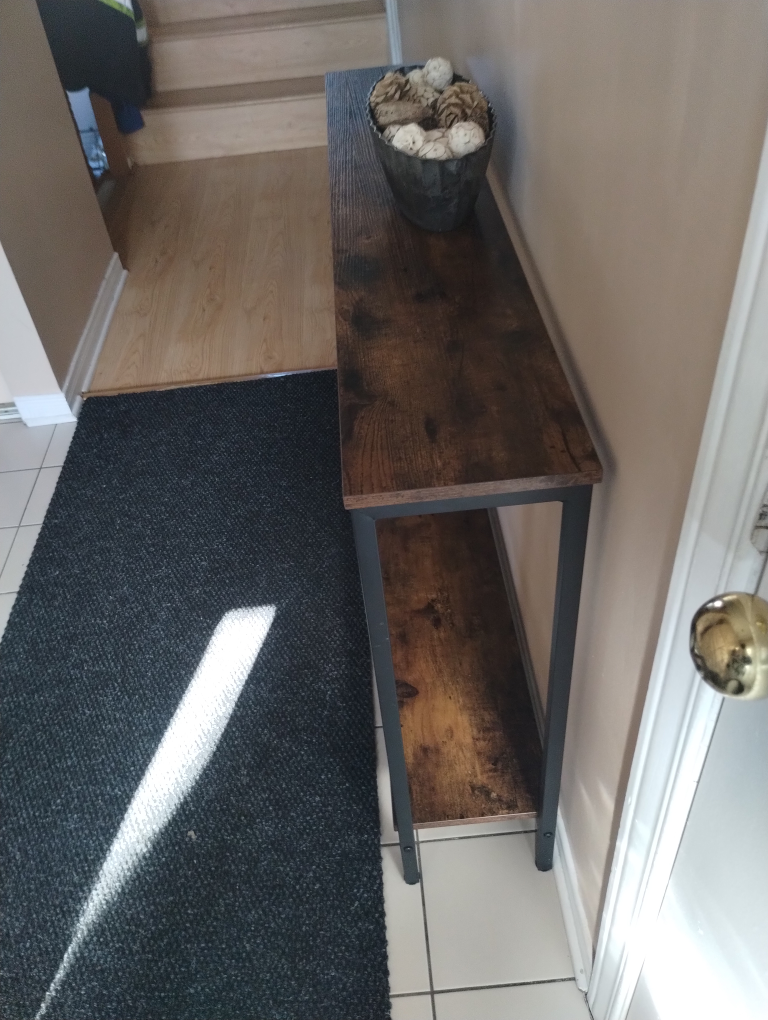 Rustic Console Table with Metal Frame - photo 2