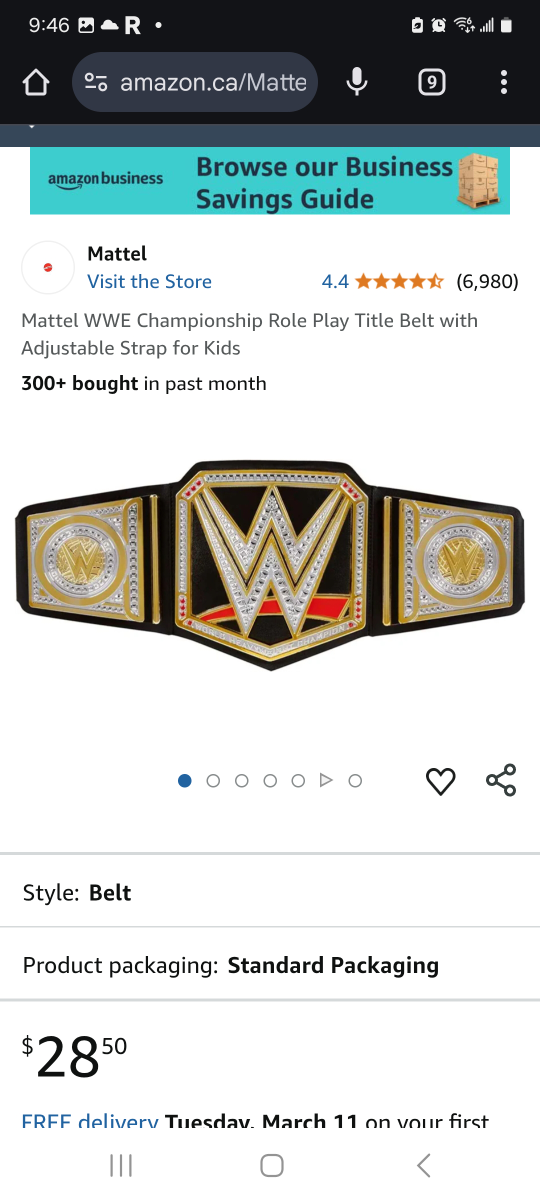 Mattel WWE Championship Belt Toy - photo 3