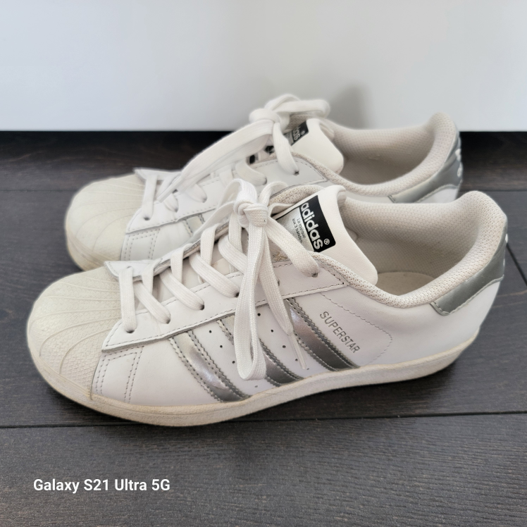 Adidas Superstar White Silver Shoes