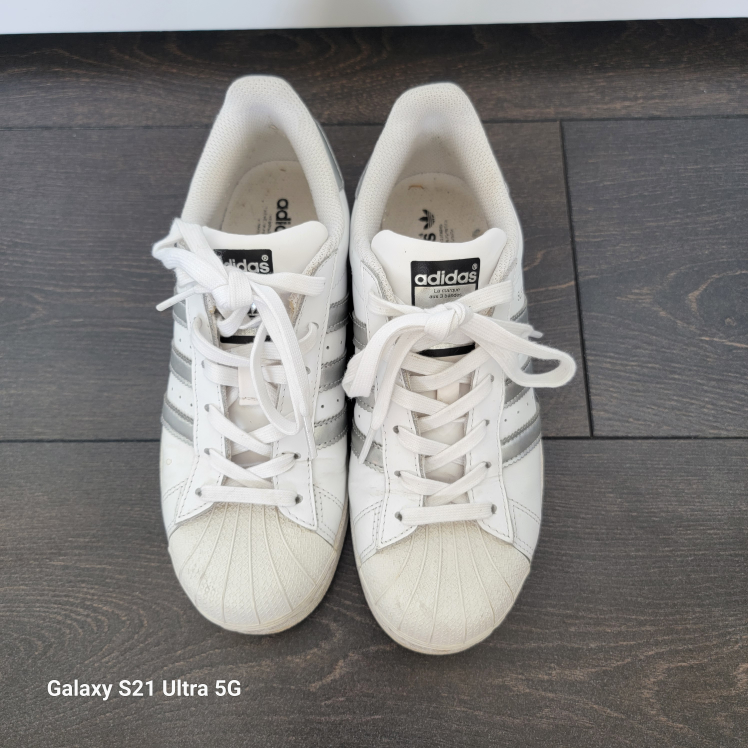 Adidas Superstar White Silver Shoes - photo 2