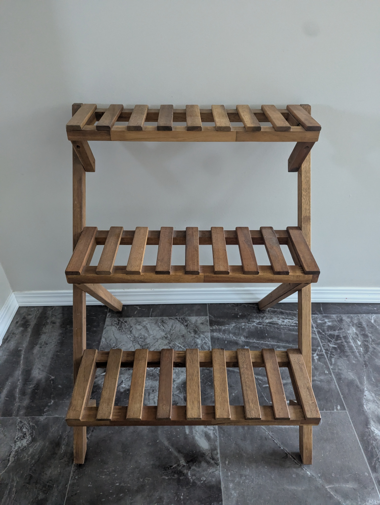Three-Tier Wooden Plant Stand