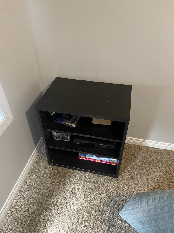 Black 3-Shelf Bookcase - photo 2