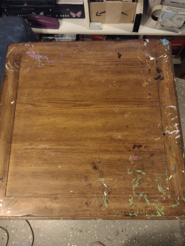 Square Wooden End Table with Rattan Shelf