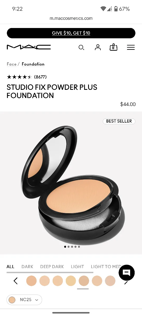 MAC Studio Fix Powder Plus Foundation NC25 image indicator(3)
