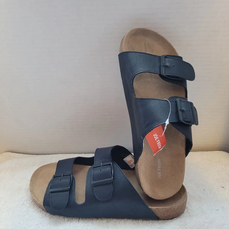 Joe Fresh Black Double Buckle Sandals image indicator(2)