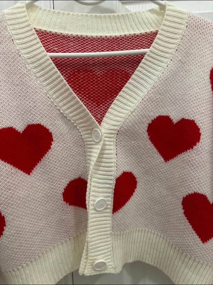 Red Heart Knit Cardigan - photo 2