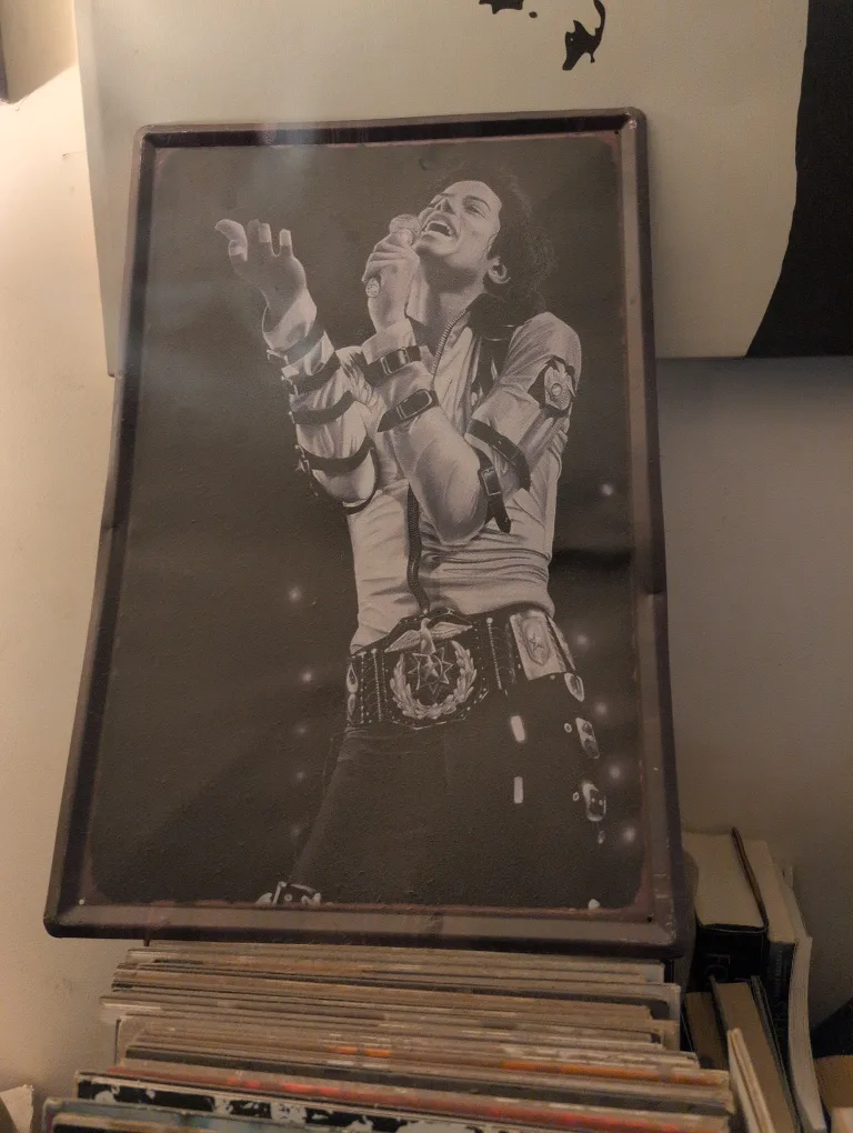 Vintage Michael Jackson Metal Sign