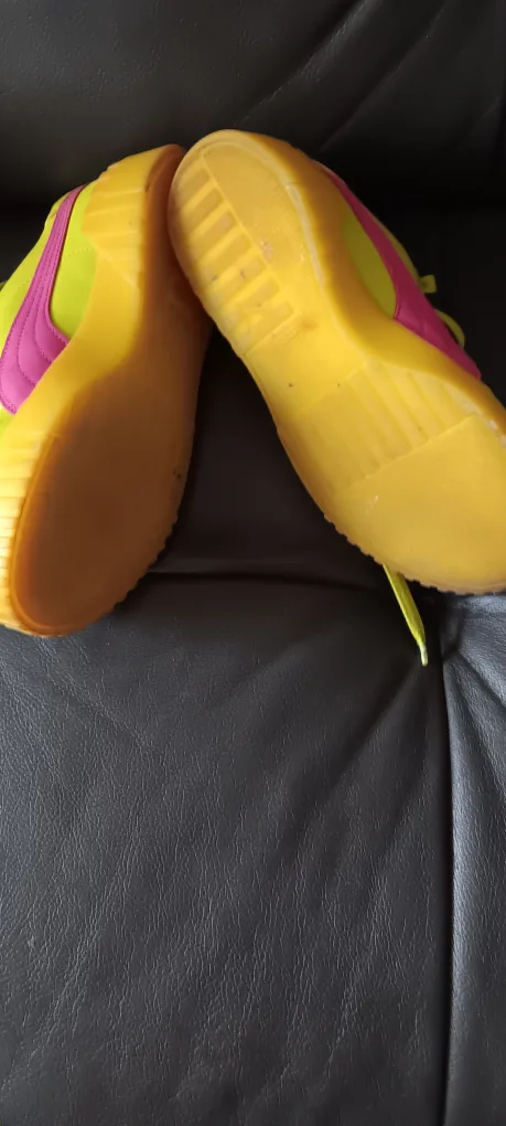 Puma Cali Women's Sneakers - Lime Green/Pink - Size 7 image indicator(3)