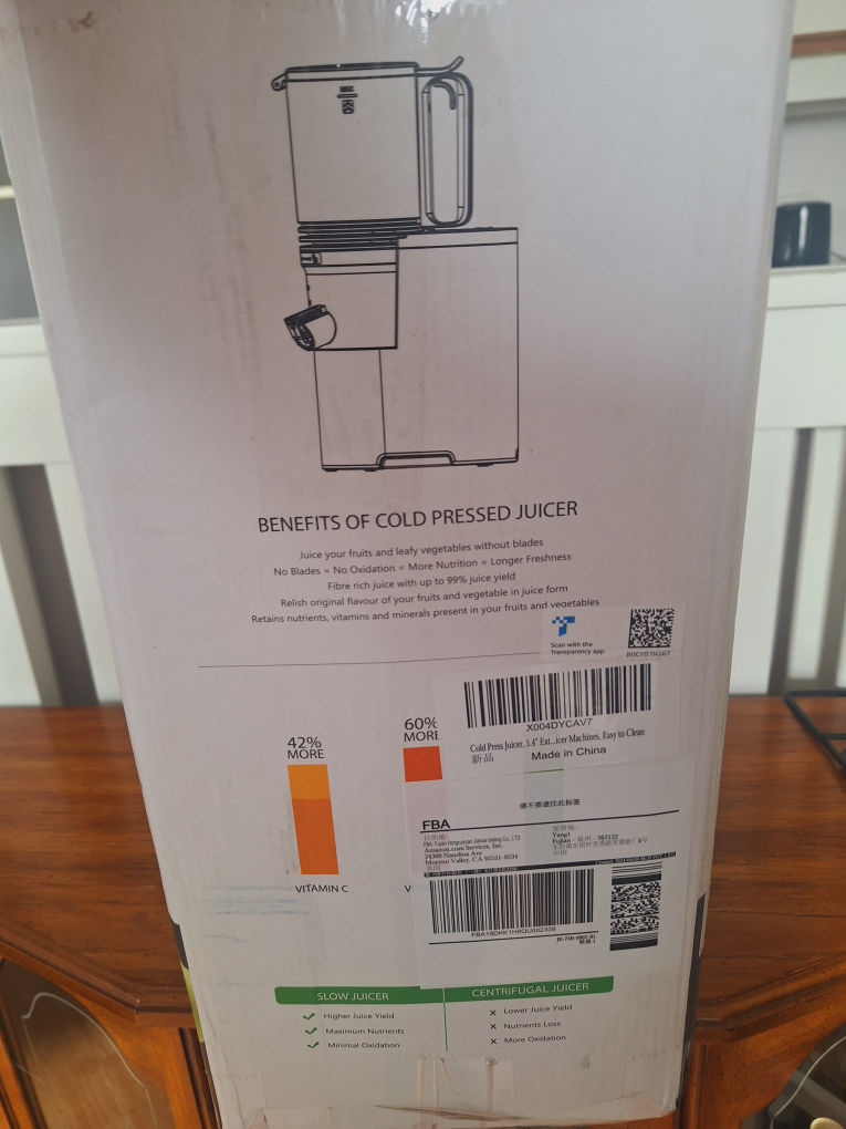Canoly JE-75B Masticating Juicer - New in Box - photo 3