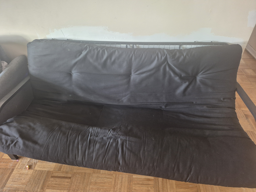 Futon Sofa Bed - Grey and Black - photo 5