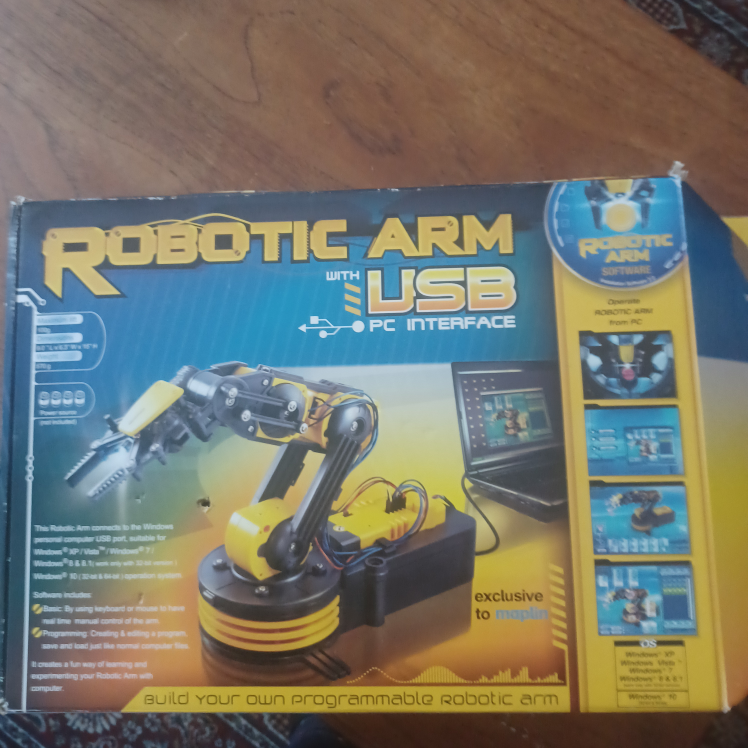 Programmable Robotic Arm with USB PC Interface
