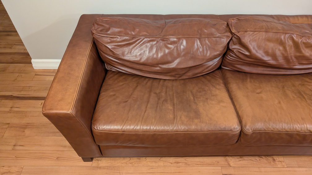 Brown Full Leather Sofa - photo 4