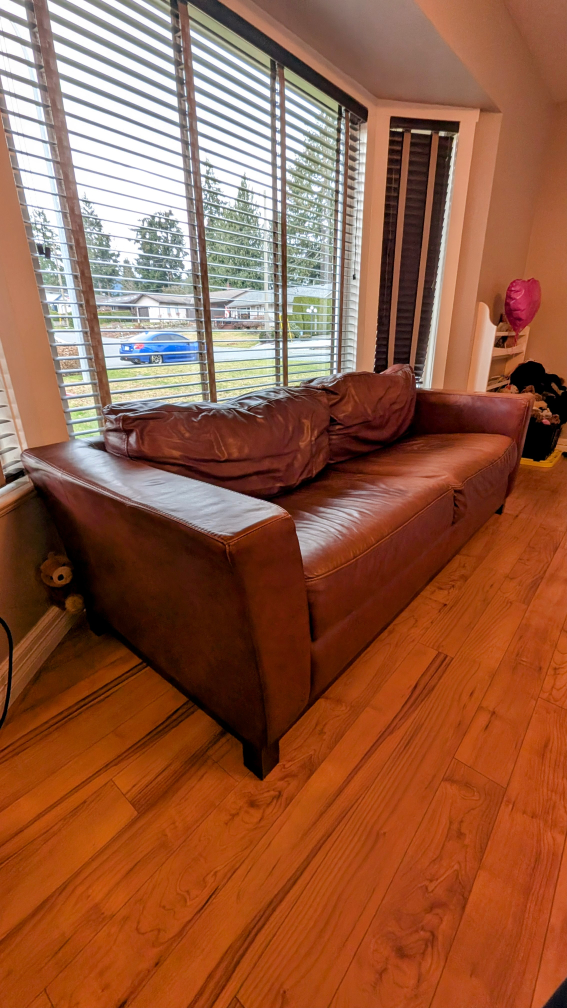 Brown Full Leather Sofa