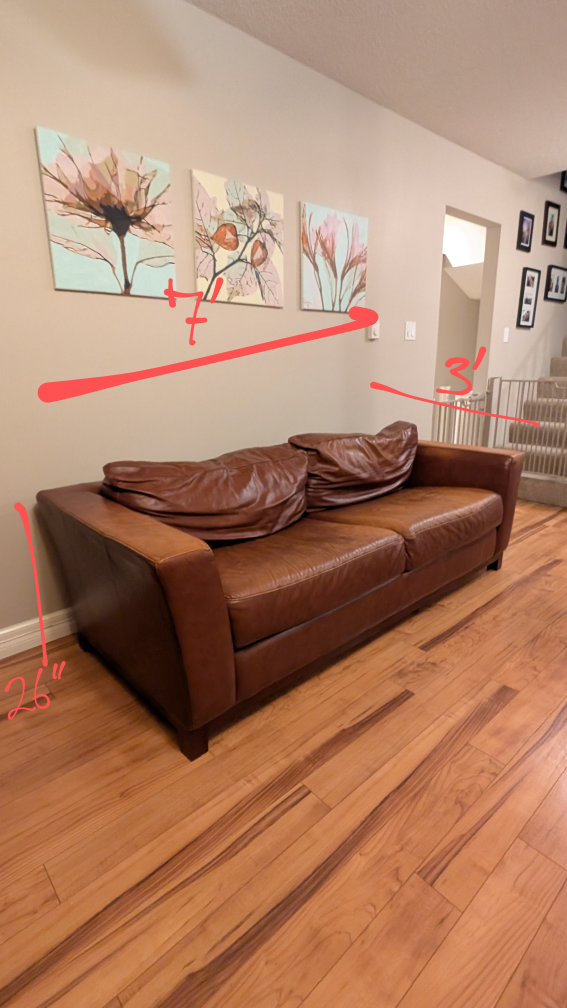 Brown Full Leather Sofa - photo 2