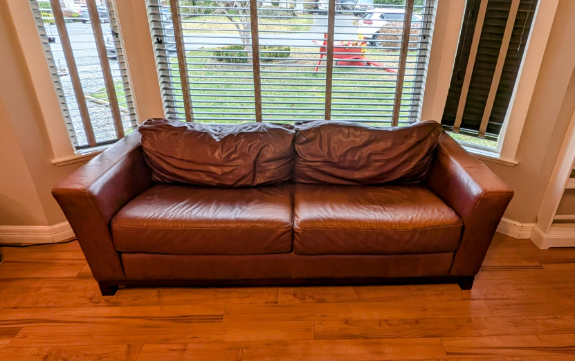 Brown Full Leather Sofa - photo 3
