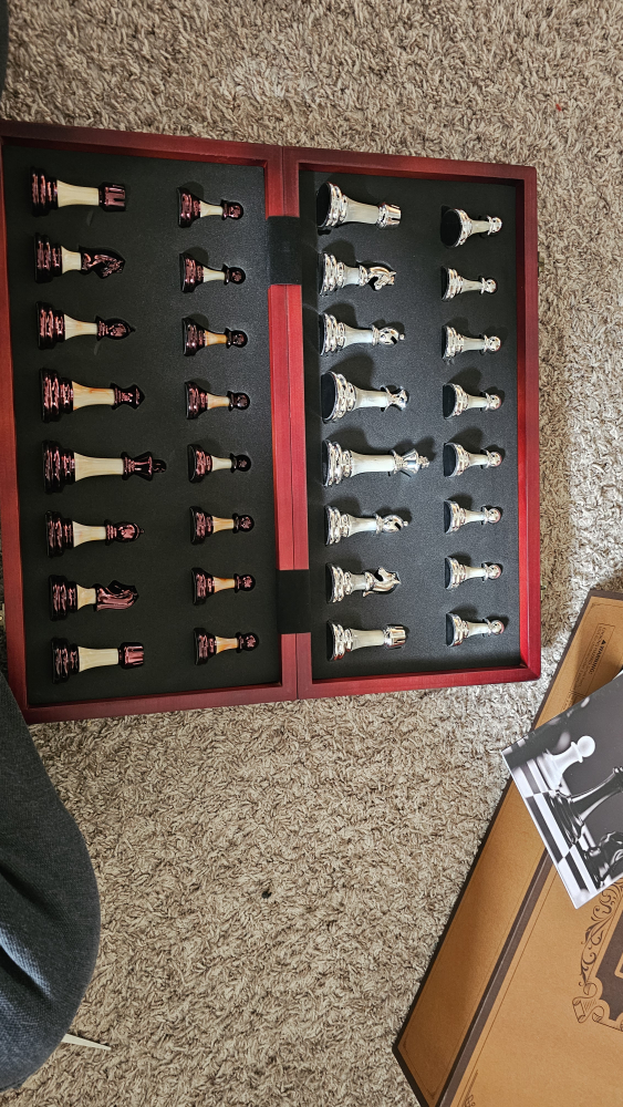 Vamslove Wooden Chess Set with Metal Pieces - photo 4