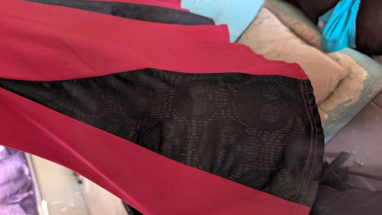 Burgundy & Black Long Sleeve Dress with Bow Detail image indicator(3)