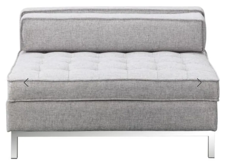 Grey Linen Chaise Lounge with Storage image indicator(3)