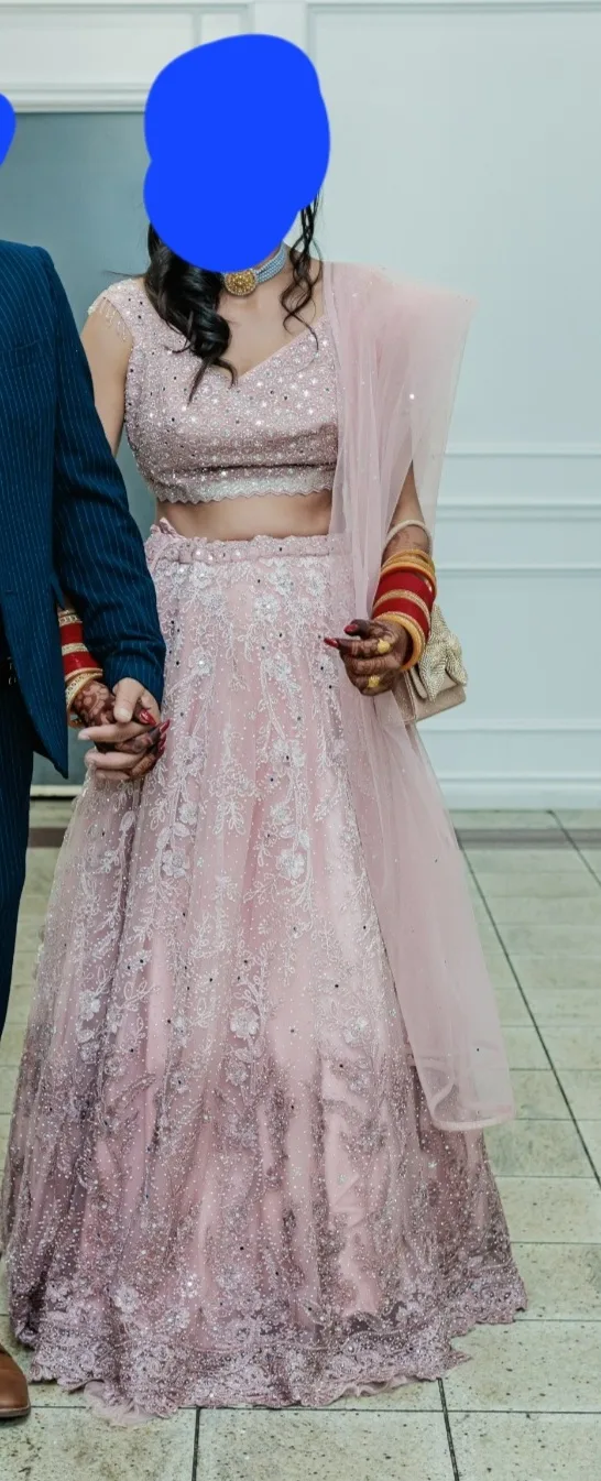 Gorgeous Pink Bridal Lehenga Choli image indicator(2)