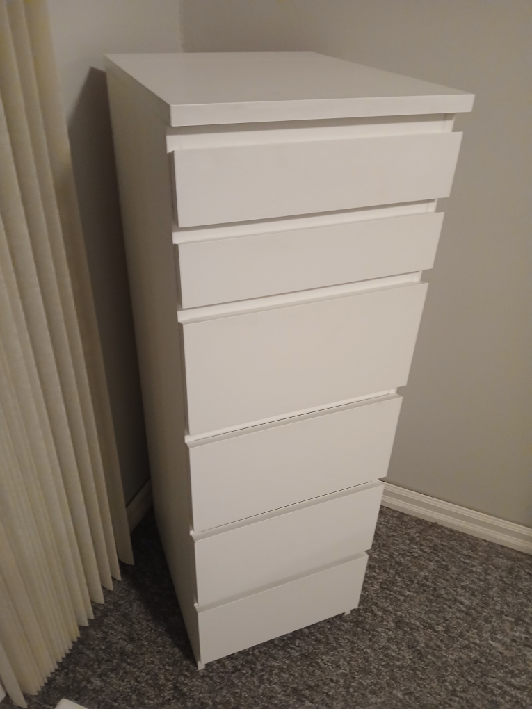 IKEA MALM 6-drawer dresser with mirror