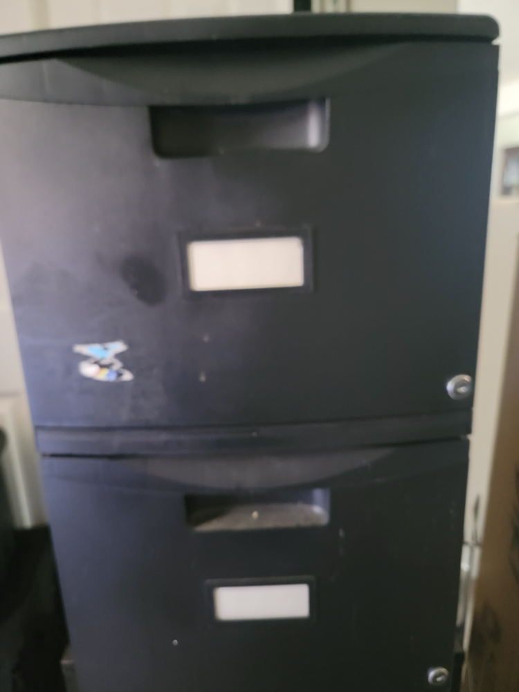 Black 2-Drawer File Cabinet