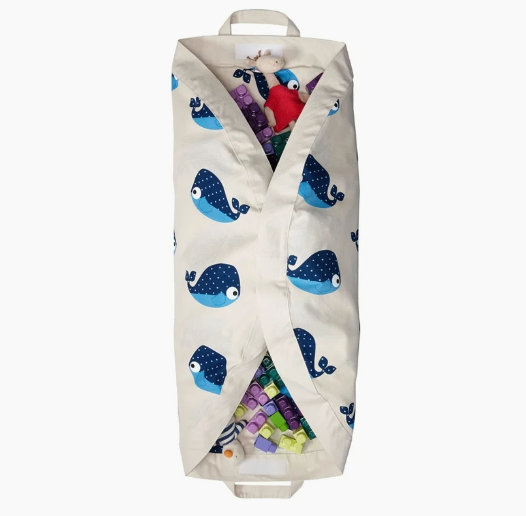 3 Sprouts - 2 in 1 - Play Mat and Toy Storage Bag - Whale - photo 3