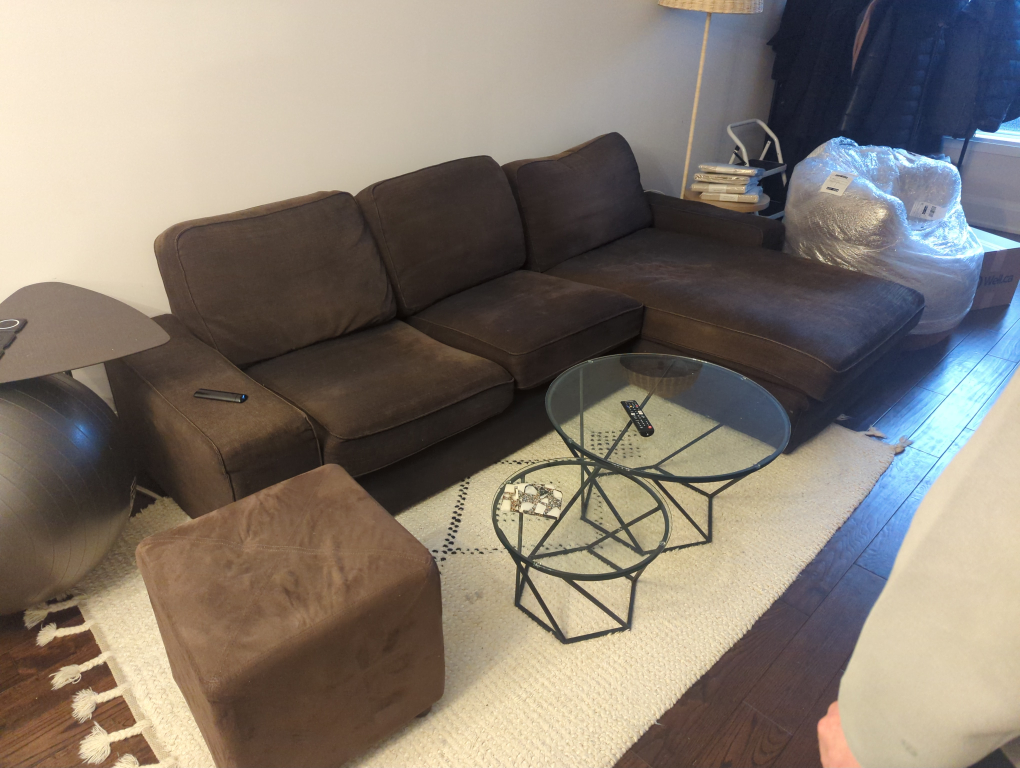 Brown Sectional Sofa FREE pick up asap