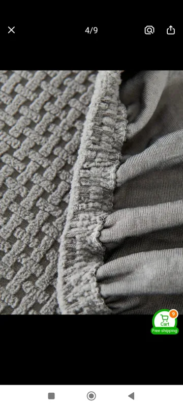 4-Seater Sofa Cover - Dark Grey Jacquard image indicator(4)