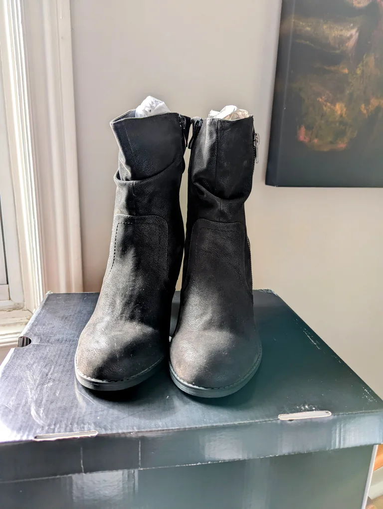 Black slouch ankle boots image indicator(2)