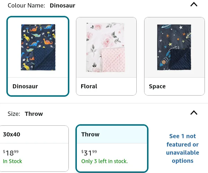 NEW!    David's Kids Minky Baby Blanket - Dinosaur Design image indicator(10)