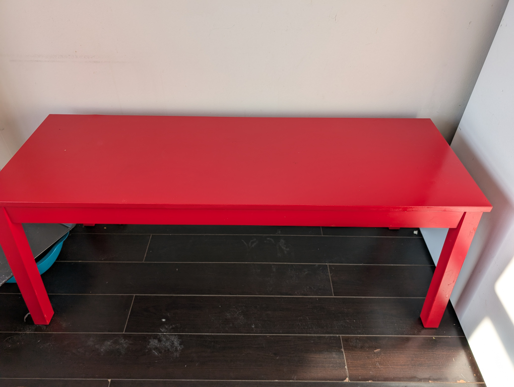 red table wooden - photo 2