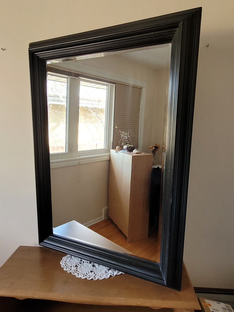Large Black Framed Mirror
