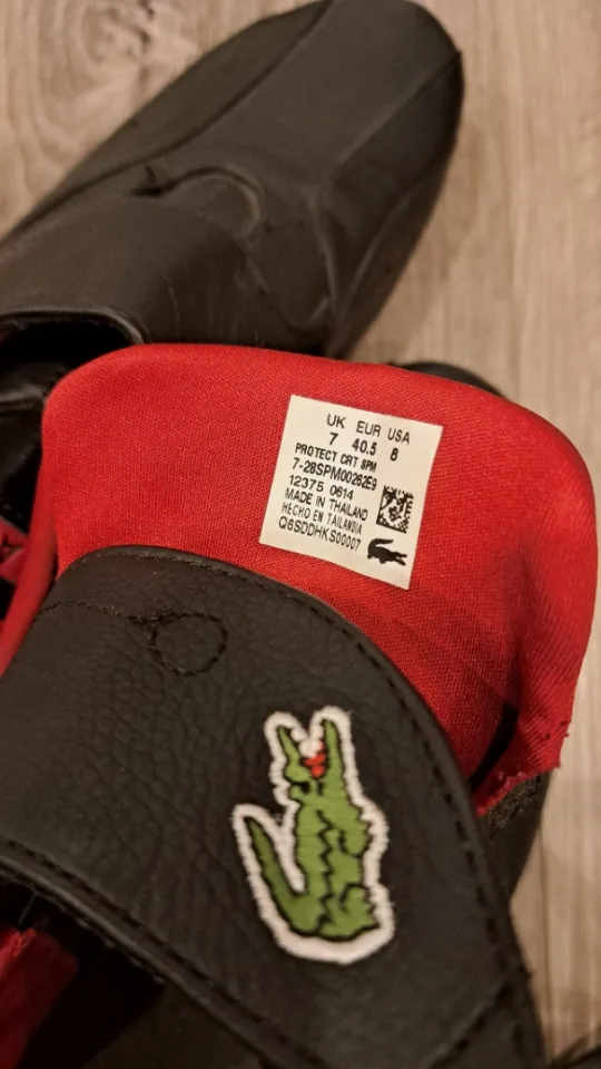 🐊 Lacoste Sport Black (Red) Leather Sneakers image indicator(3)