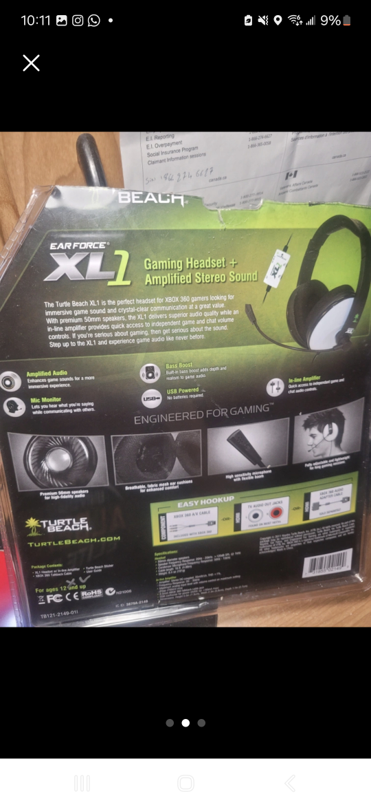 Turtle Beach Ear Force XL1 Gaming Headset for Xbox 360 - photo 3