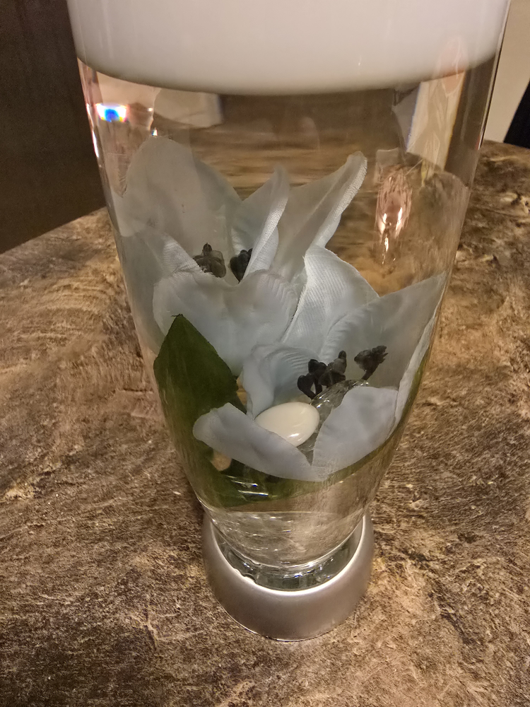 Floating Candle Glass Vase with LED Light Base💚 - photo 2