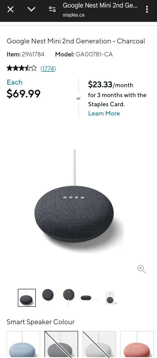 Google Nest Mini (2nd Generation) - Charcoal image indicator(9)