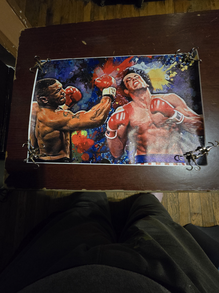 Mike Tyson verses Rocky Boxing Match Poster Print