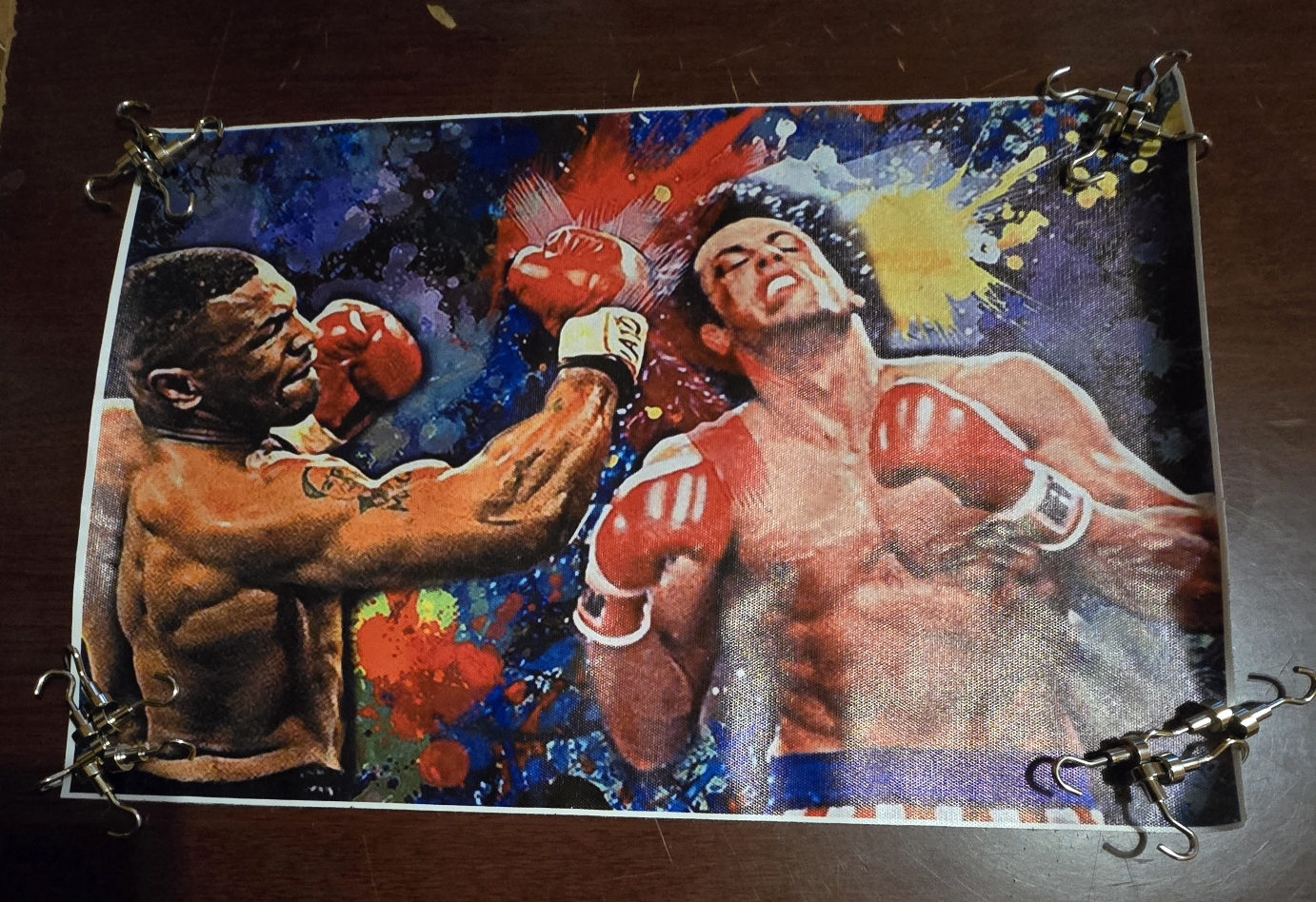 Mike Tyson verses Rocky Boxing Match Poster Print - photo 2