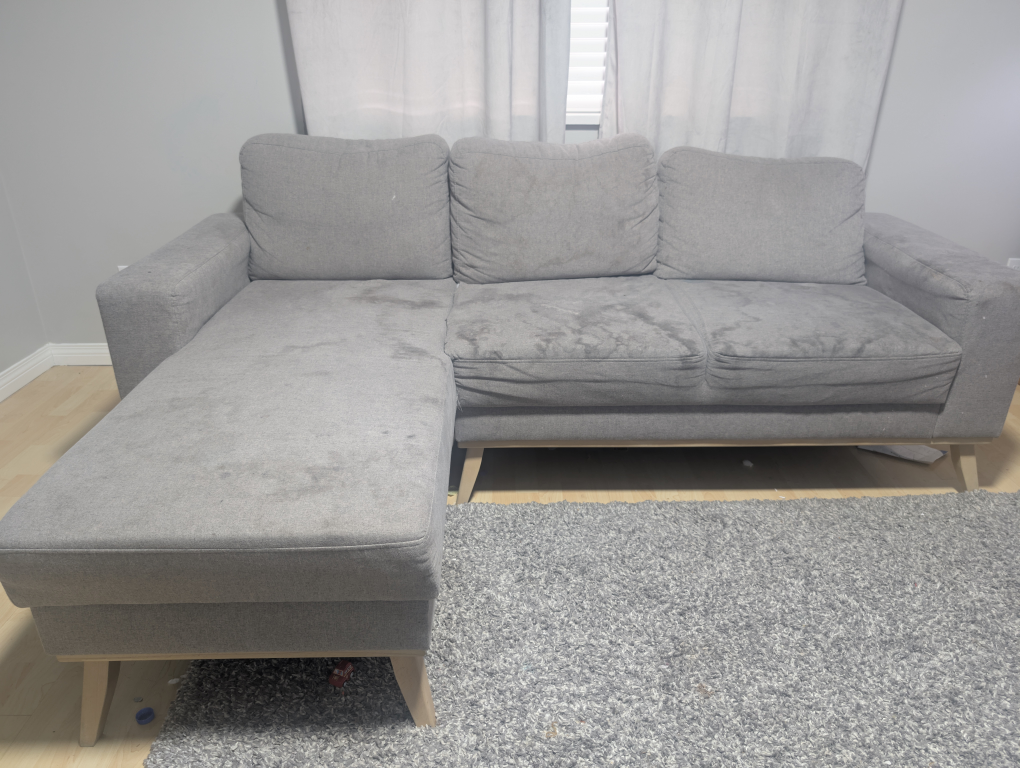 Grey Sectional Sofa with Chaise Lounge