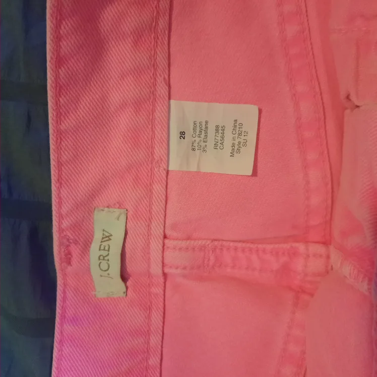 J.Crew Pink Denim Mini Skirt - Size 28 image indicator(2)