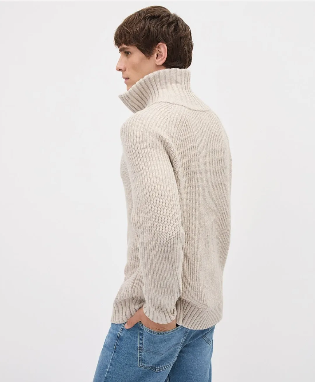 Mens RW &CO Cozy Creme long-sleeve sweater Size M image indicator(2)