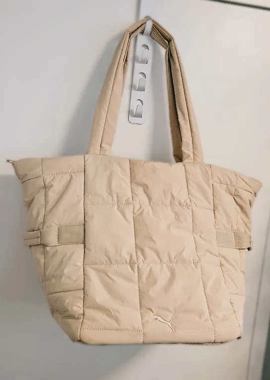PUMA Beige Quilted Tote Bag thumbnail