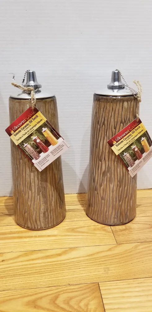 DecorFlame Valente Ceramic Oil Torches (Set of 2) image indicator(2)