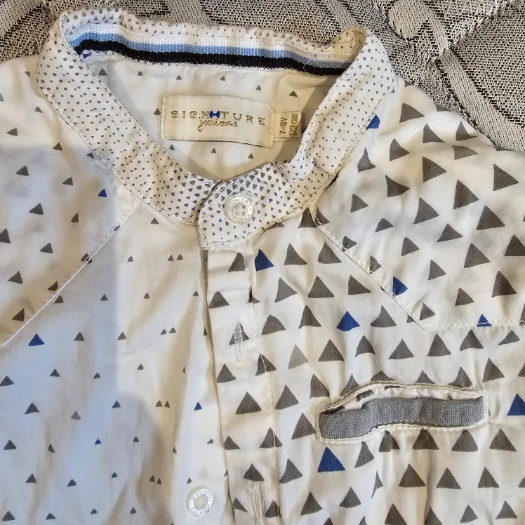 Boy's Signature Juniors Long Sleeve Button-Down Shirt image indicator(3)