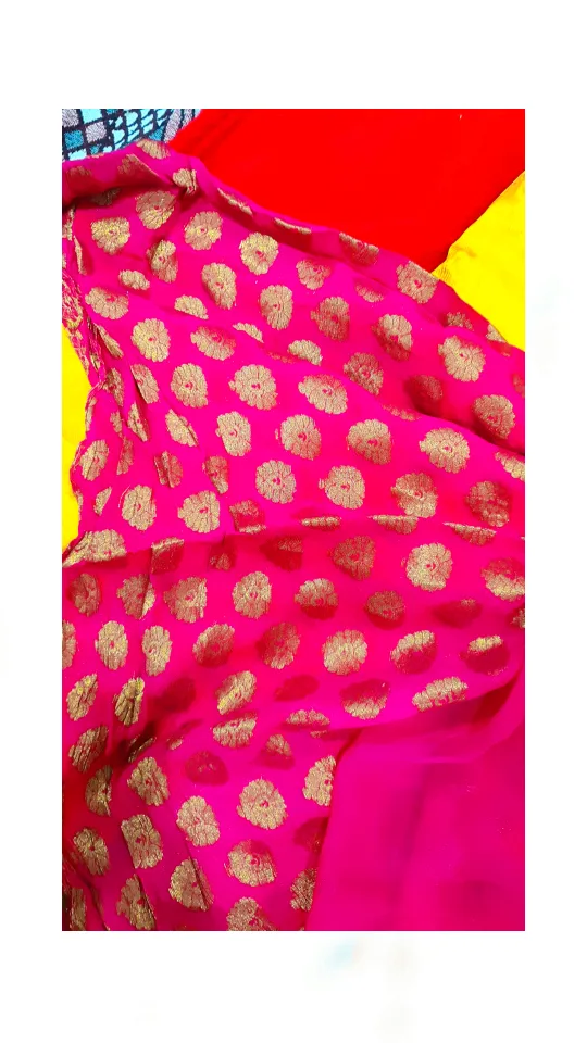 Beautiful Yellow and Pink Punjabi Suit image indicator(2)