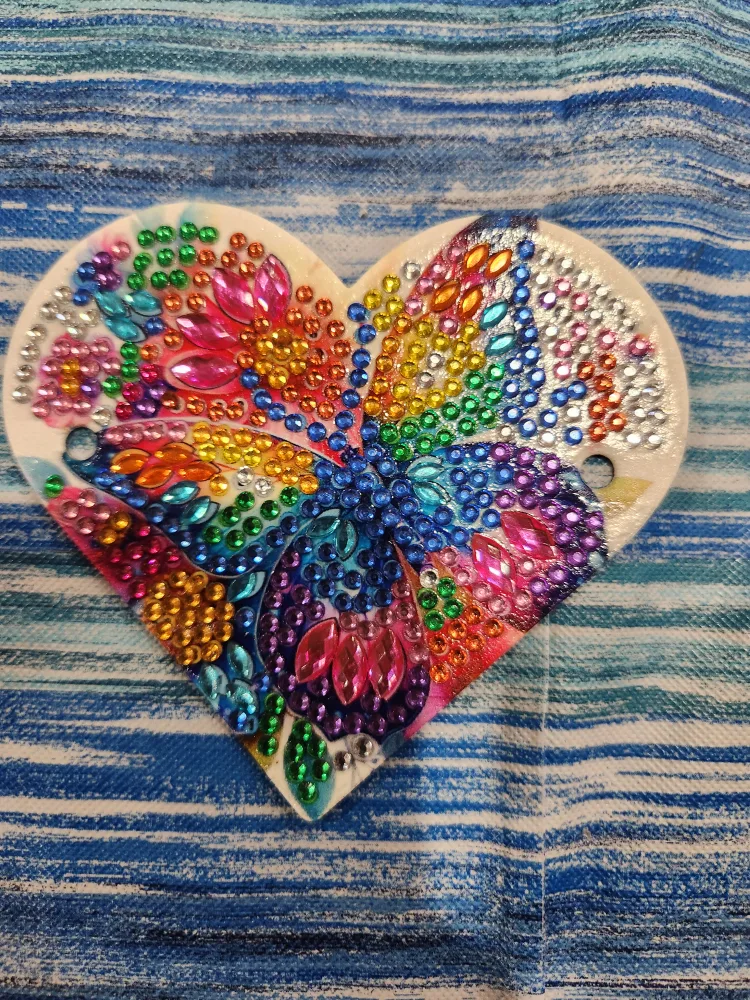 Rhinestone Heart Hair Clip image indicator(3)